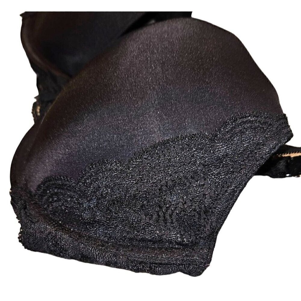 Victoria's Secret Dream Angel Black Push Up Bra Sz 32 D Moulded Underwire Smooth - Picture 3 of 13